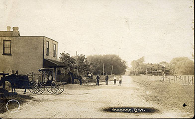 994.007.074 - Postcard, Vandorf, Woodbine Ave., looking north, c. 1909